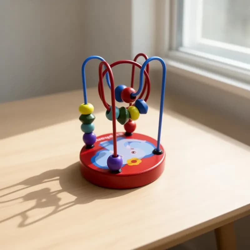 Wooden Bead Maze Toy for Toddlers - Image 1