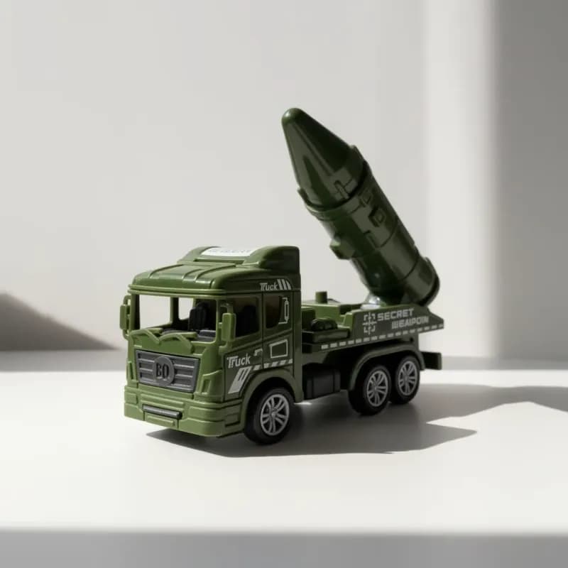 Army Green Missile Launcher Truck Toy - Image 1
