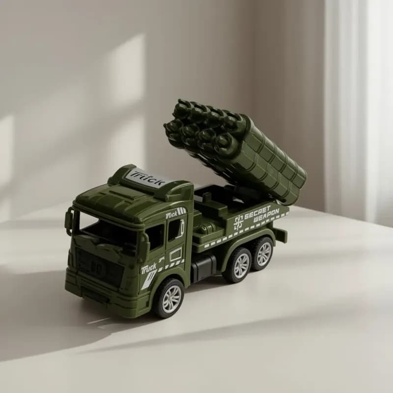 Army Green Missile Truck Toy - Image 1