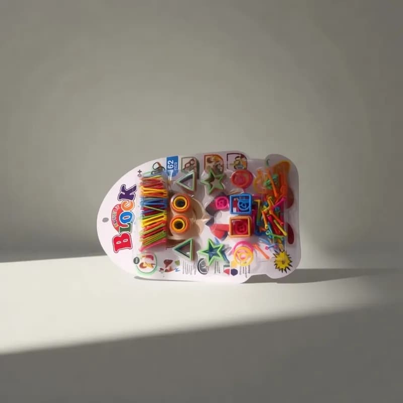 DIY Connecting Block Set for Kids - 62 Pcs - Image 1