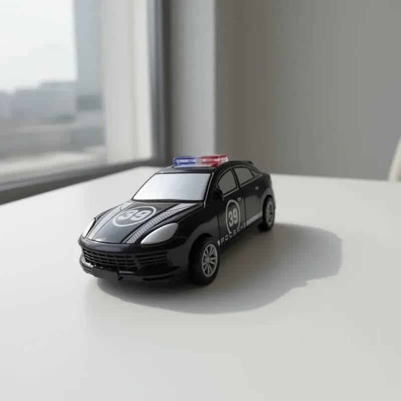Black Toy Police Car - Image 1