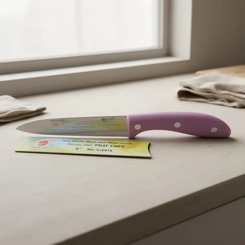 6" Stainless Steel Fruit Knife with Purple Handle