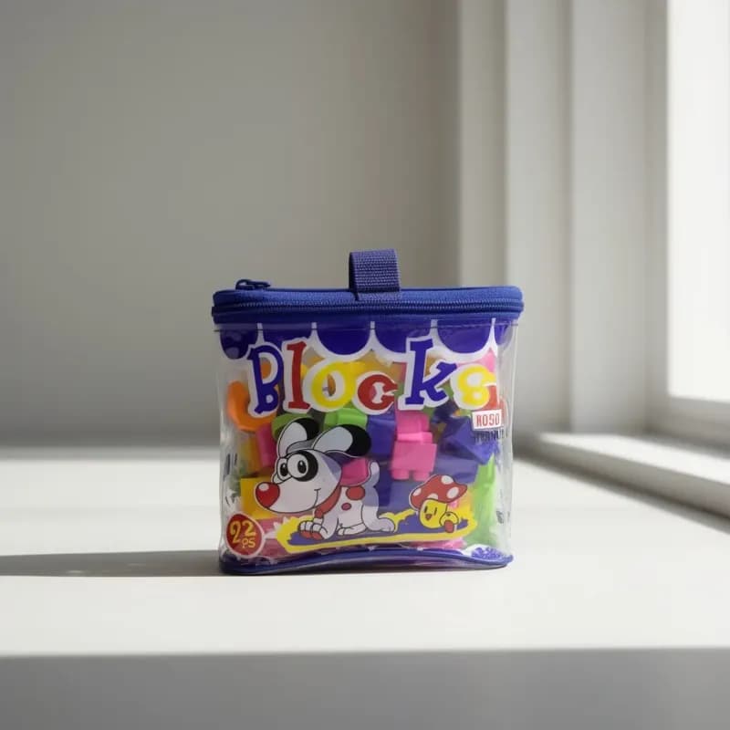 Colorful Kids' Building Blocks Set - 22 Pieces - Image 1
