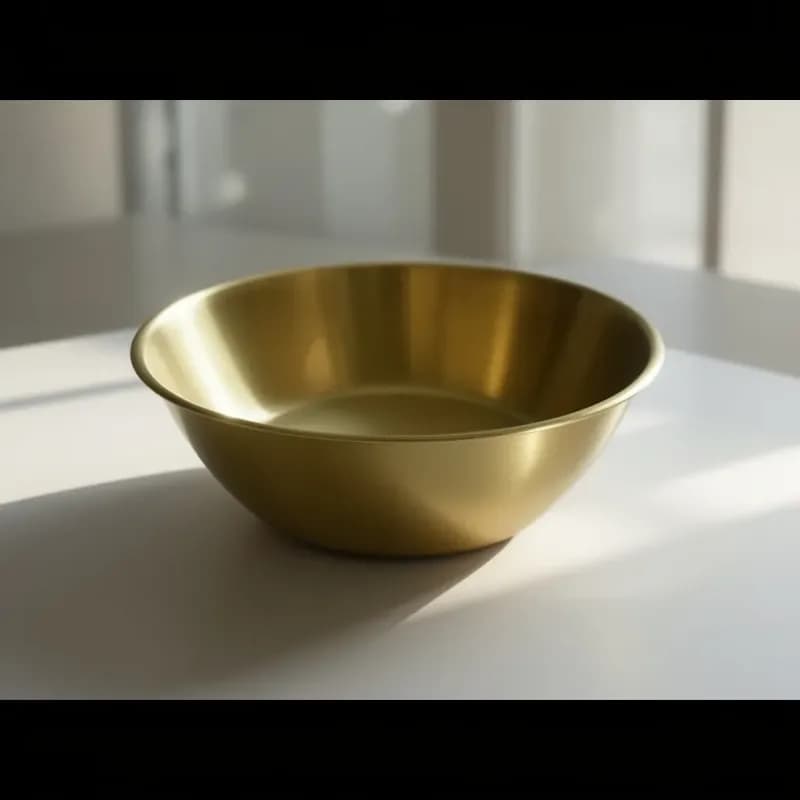 Golden Metal Bowl - Image 1